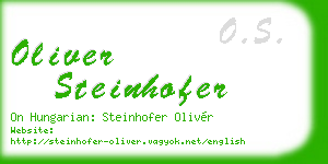 oliver steinhofer business card